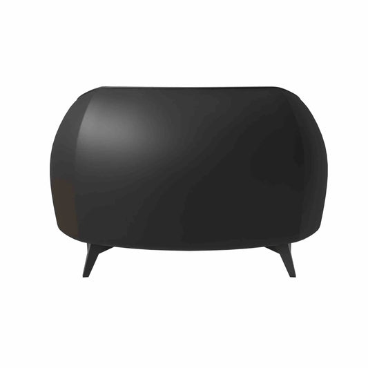 Single-Seater Leather Sofa with Stainless Steel Legs