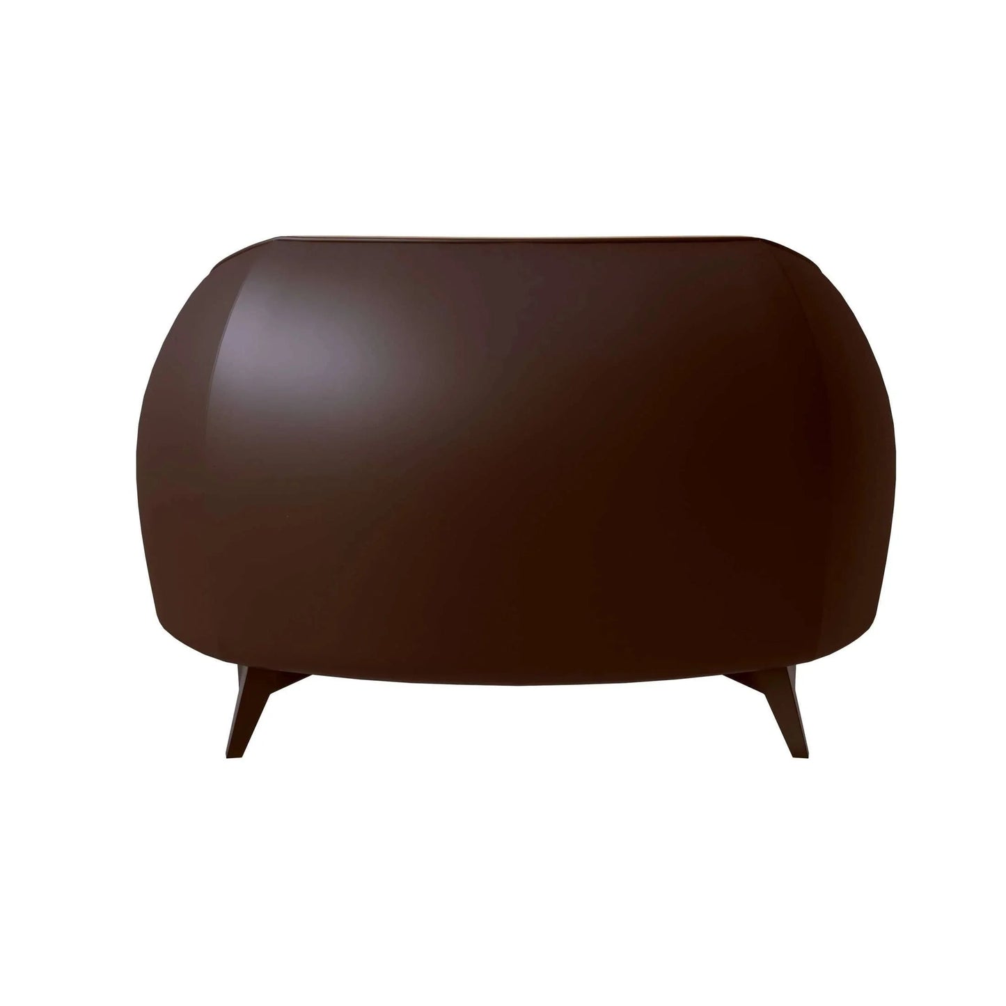 Single-Seater Leather Sofa with Stainless Steel Legs