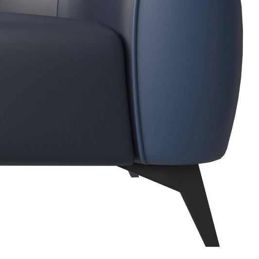 Single-Seater Leather Sofa with Stainless Steel Legs