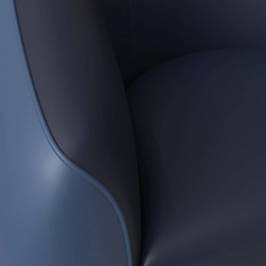 Single-Seater Leather Sofa with Stainless Steel Legs