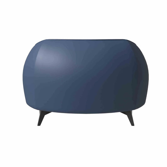 Single-Seater Leather Sofa with Stainless Steel Legs