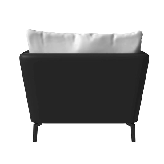 Single-Seater Leather Sofa with Stainless Steel Legs