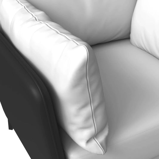 Single-Seater Leather Sofa with Stainless Steel Legs
