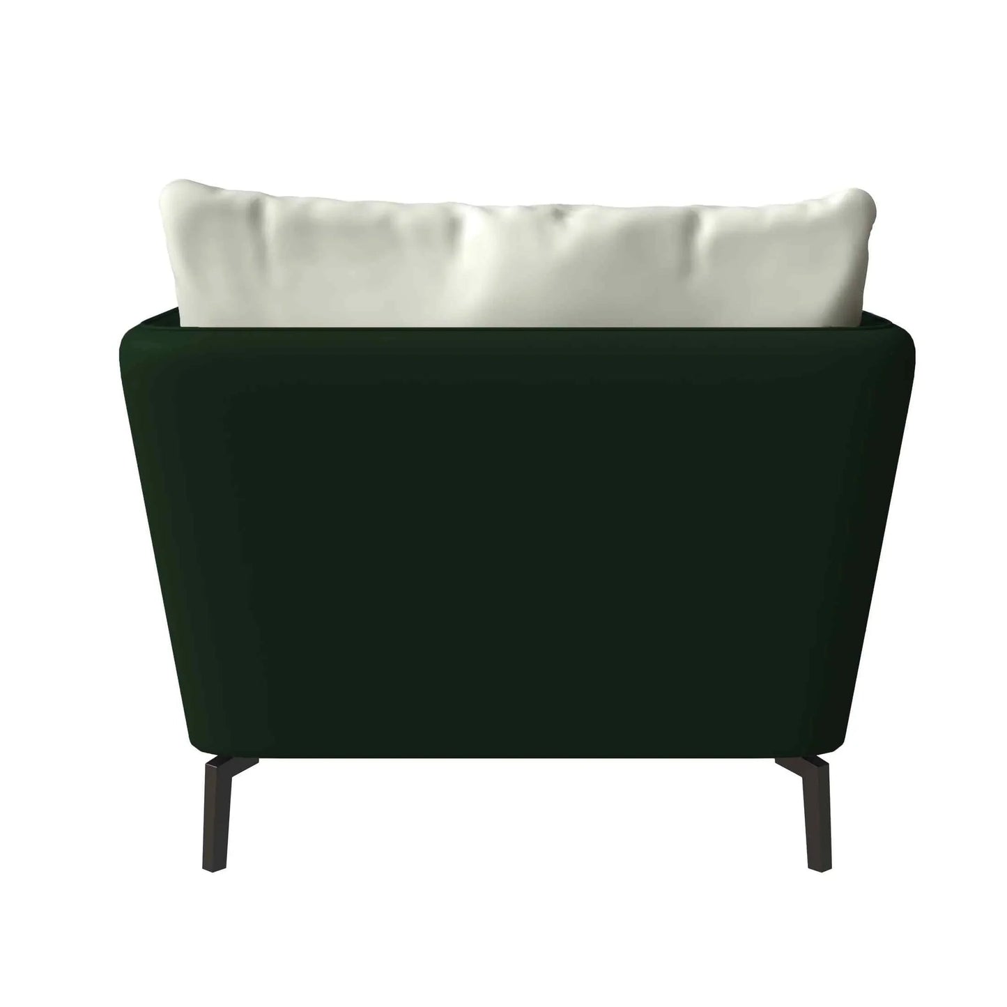 Single-Seater Leather Sofa with Stainless Steel Legs
