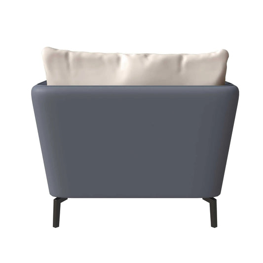 Single-Seater Leather Sofa with Stainless Steel Legs