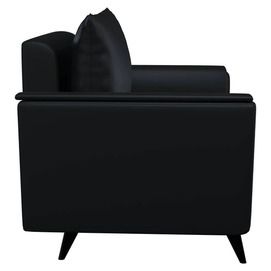 Single-Seater Sofa in Rusk Leather with Removable Cushions