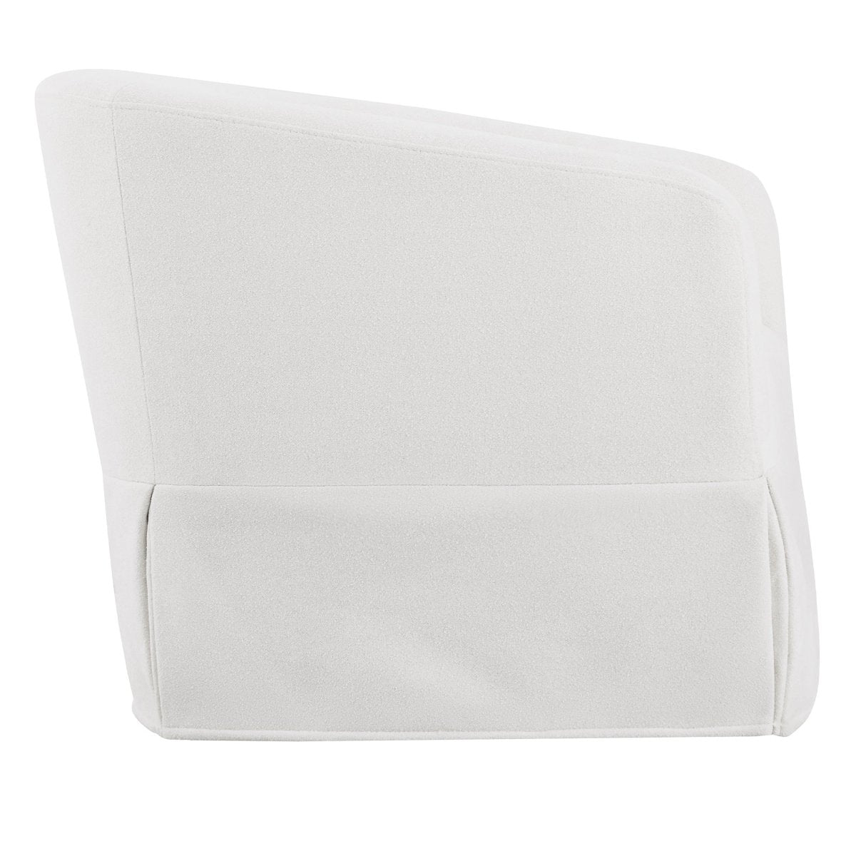Slipcovered Swivel Armchair in Soft Beige Fabric