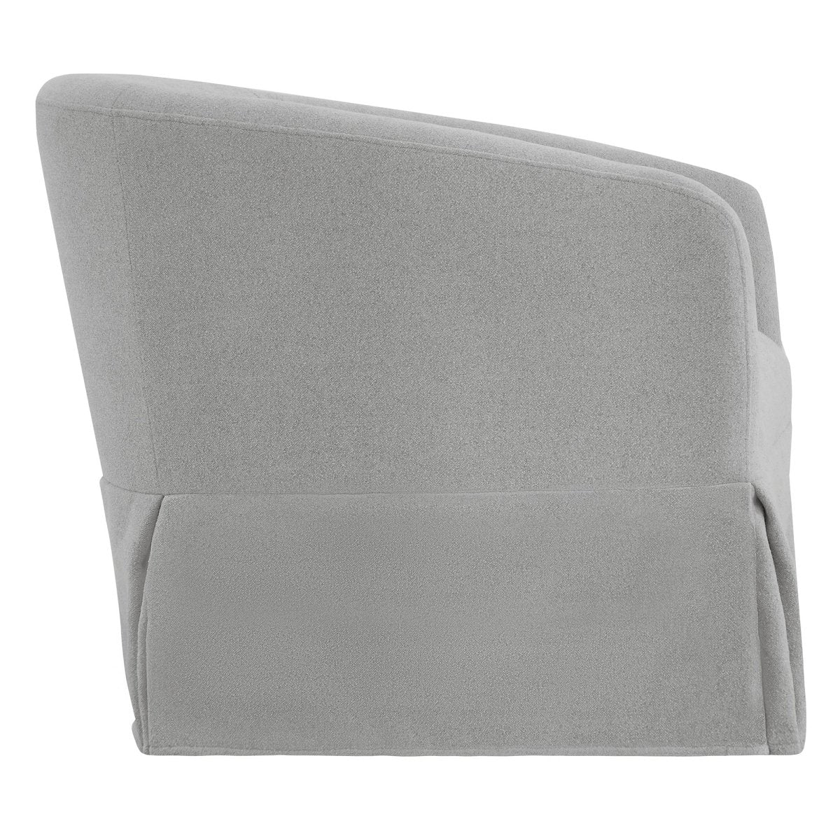 Slipcovered Swivel Armchair in Soft Beige Fabric