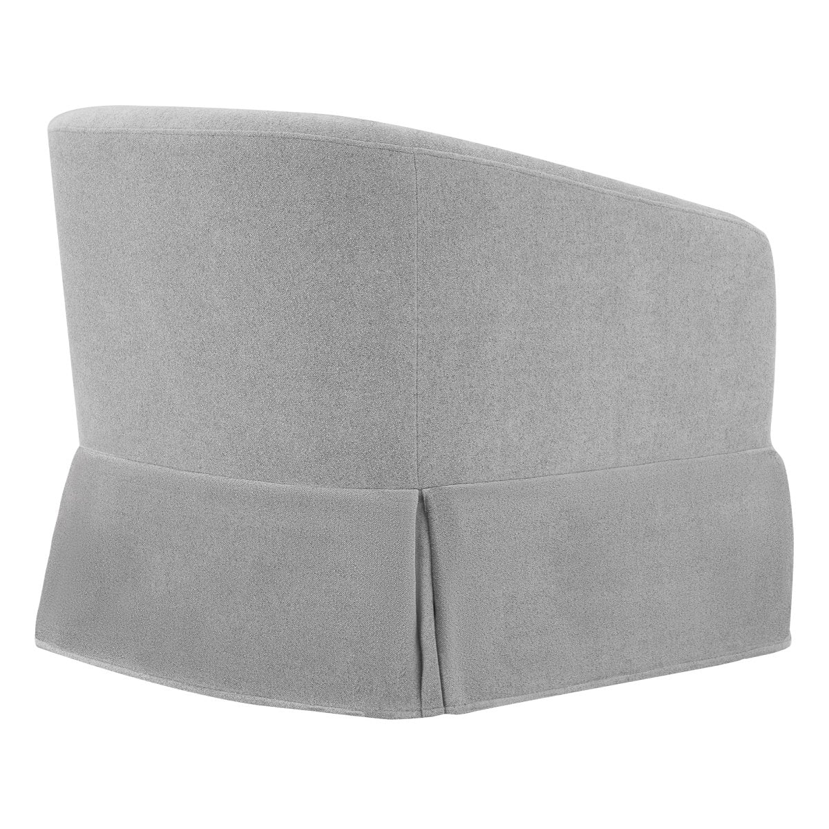 Slipcovered Swivel Armchair in Soft Beige Fabric