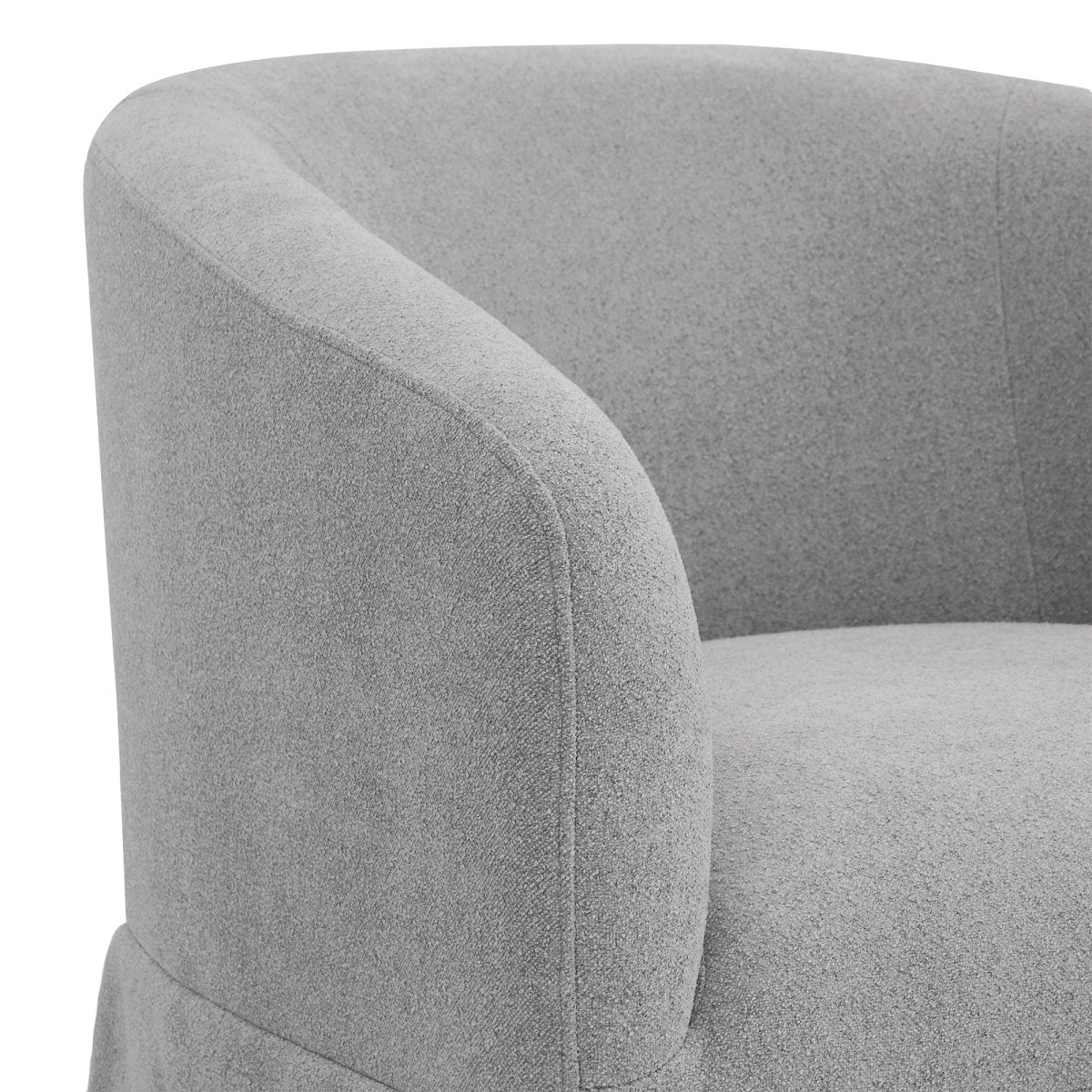 Slipcovered Swivel Armchair in Soft Beige Fabric