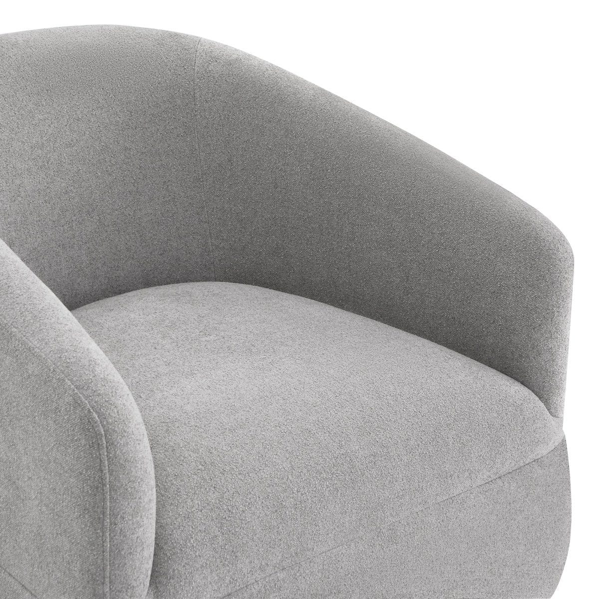 Slipcovered Swivel Armchair in Soft Beige Fabric