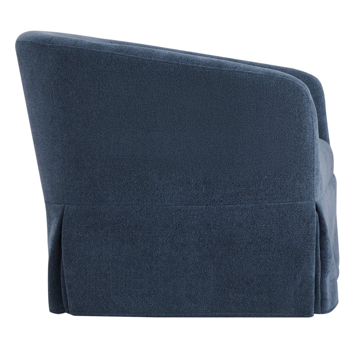 Slipcovered Swivel Armchair in Soft Beige Fabric