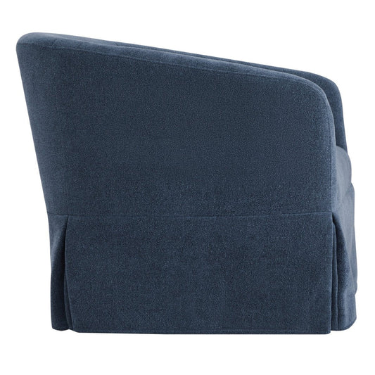Slipcovered Swivel Armchair in Soft Beige Fabric