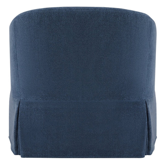 Slipcovered Swivel Armchair in Soft Beige Fabric
