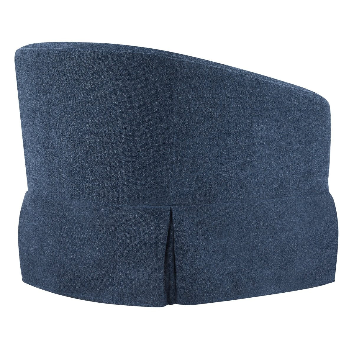 Slipcovered Swivel Armchair in Soft Beige Fabric