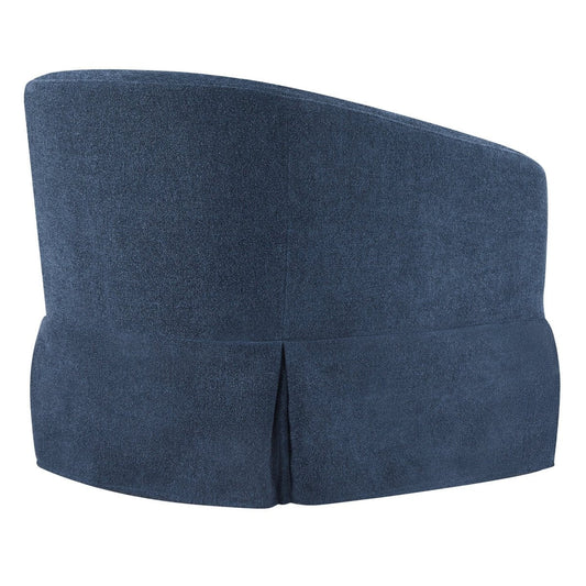 Slipcovered Swivel Armchair in Soft Beige Fabric