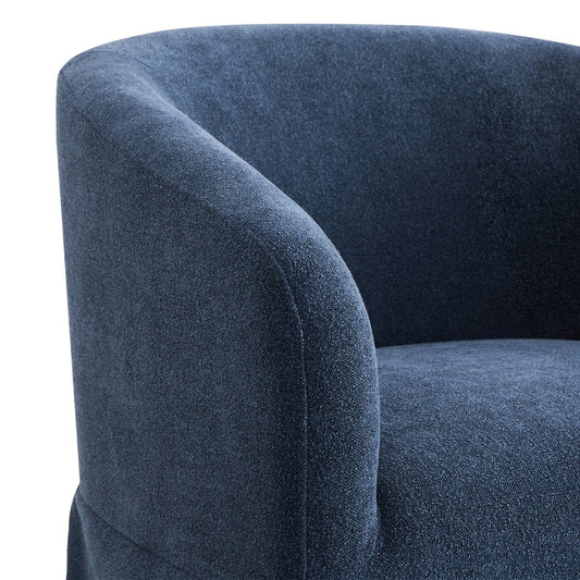 Slipcovered Swivel Armchair in Soft Beige Fabric