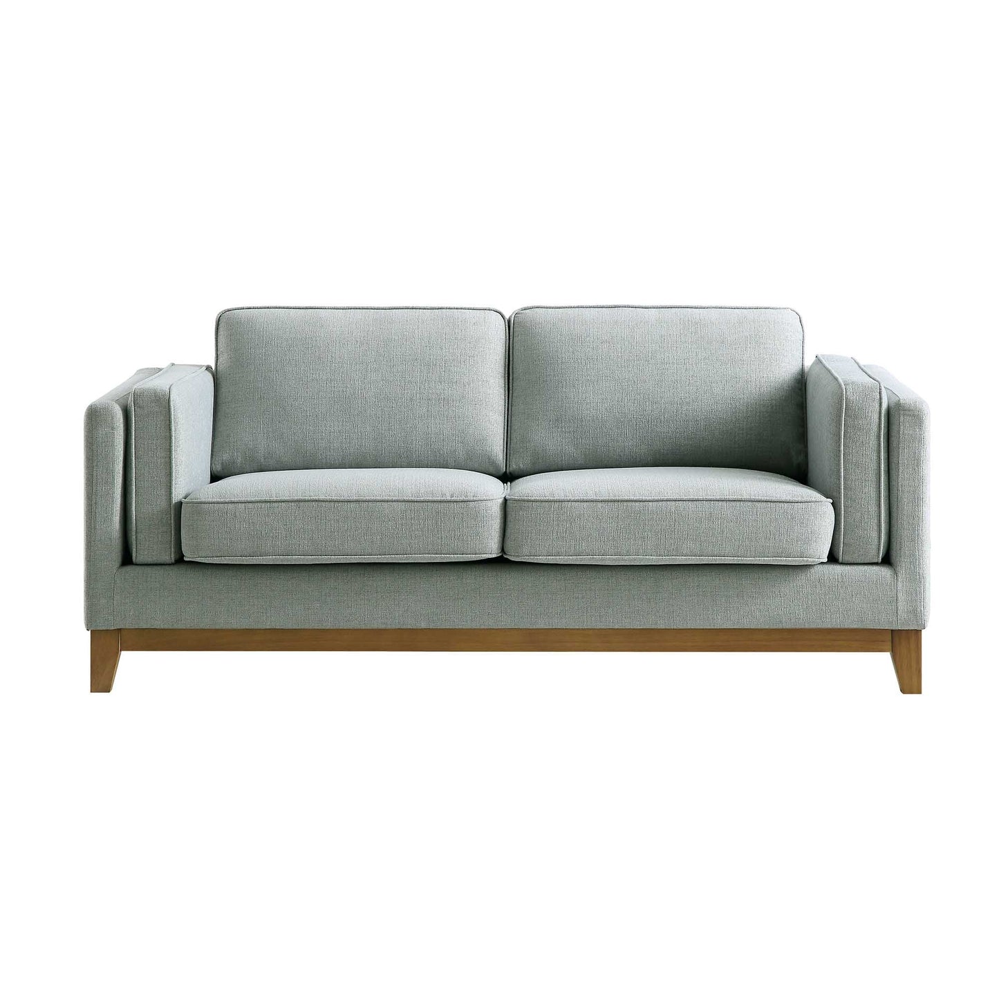 Sofa in Sage Fabric with Contemporary 2-Seater Design