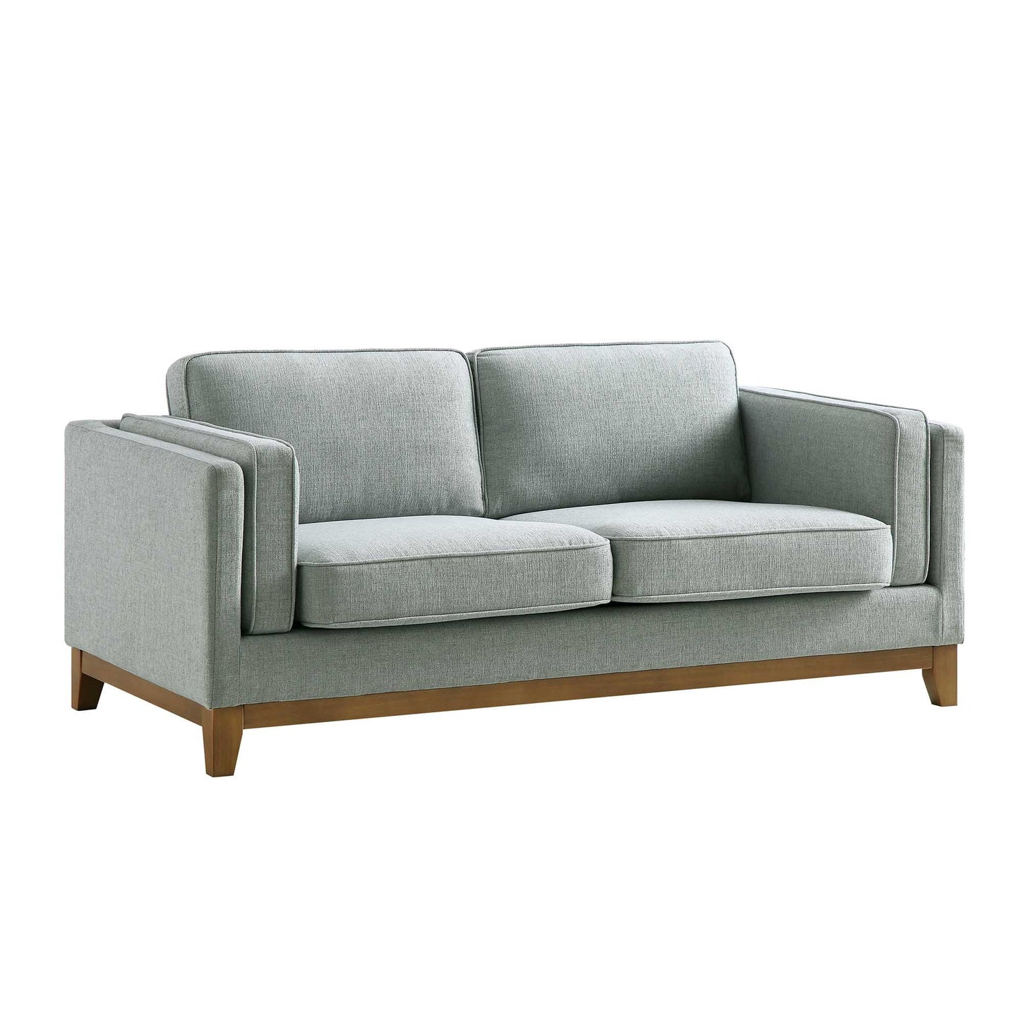 Sofa in Sage Fabric with Contemporary 2-Seater Design