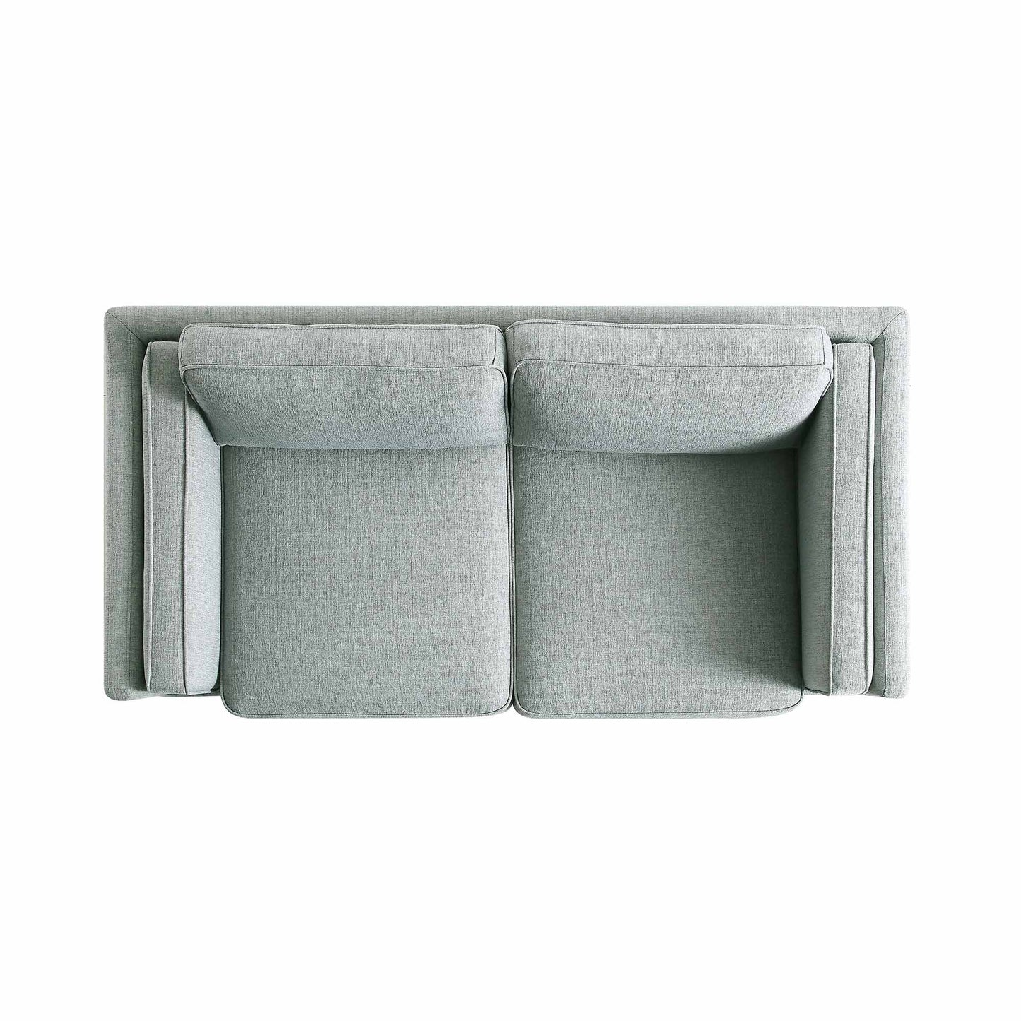 Sofa in Sage Fabric with Contemporary 2-Seater Design