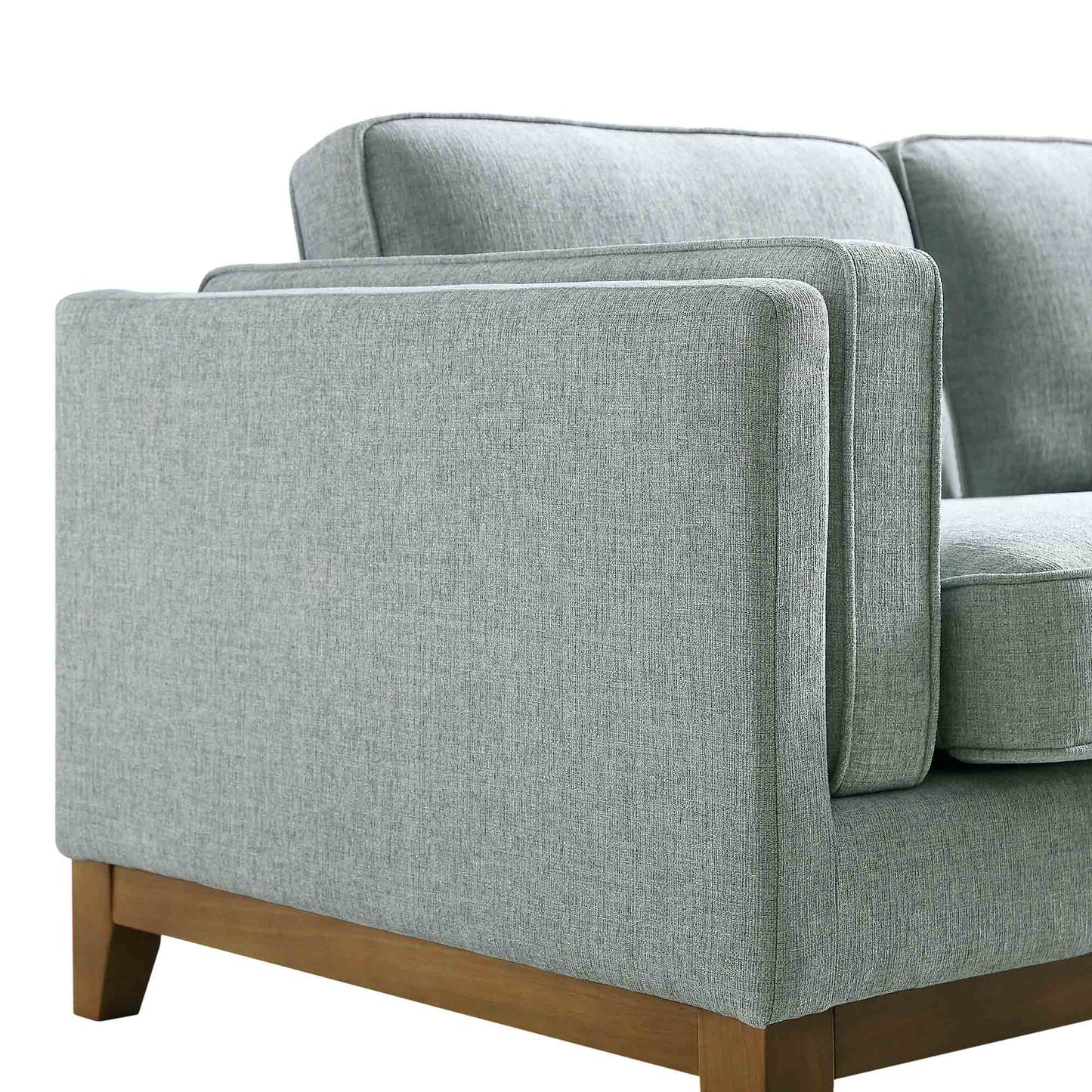 Sofa in Sage Fabric with Contemporary 2-Seater Design