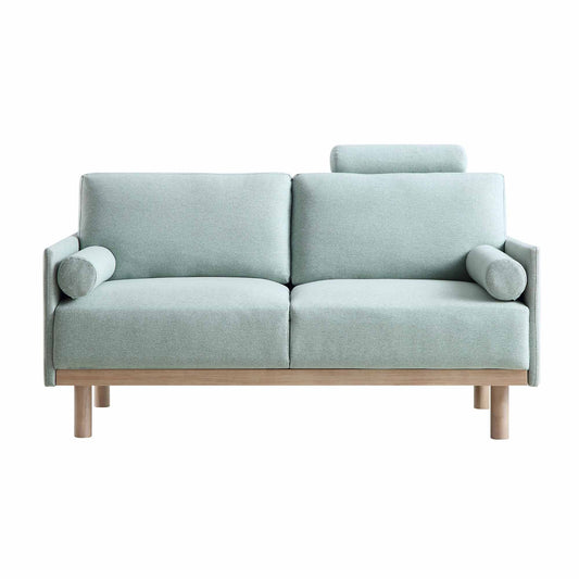 Sofa Sage Green Fabric, 2-Seater Design