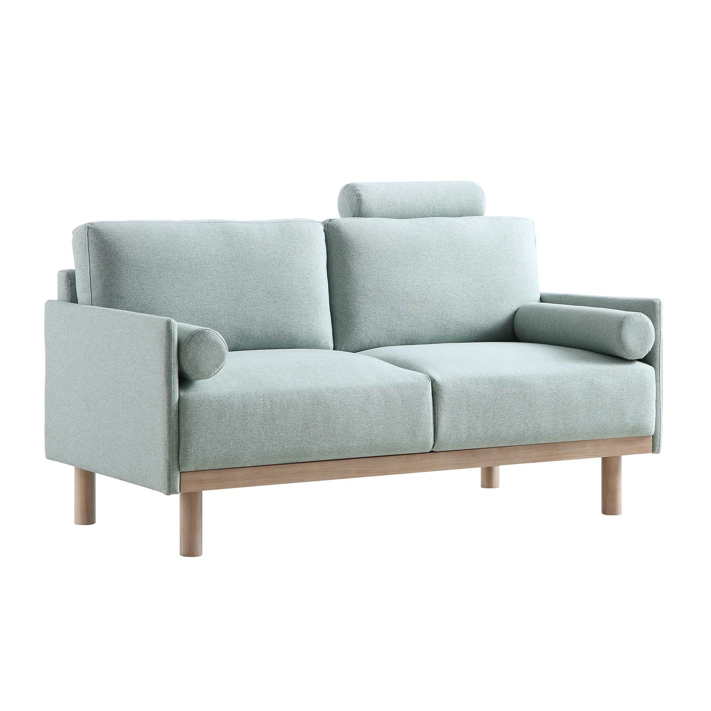 Sofa Sage Green Fabric, 2-Seater Design