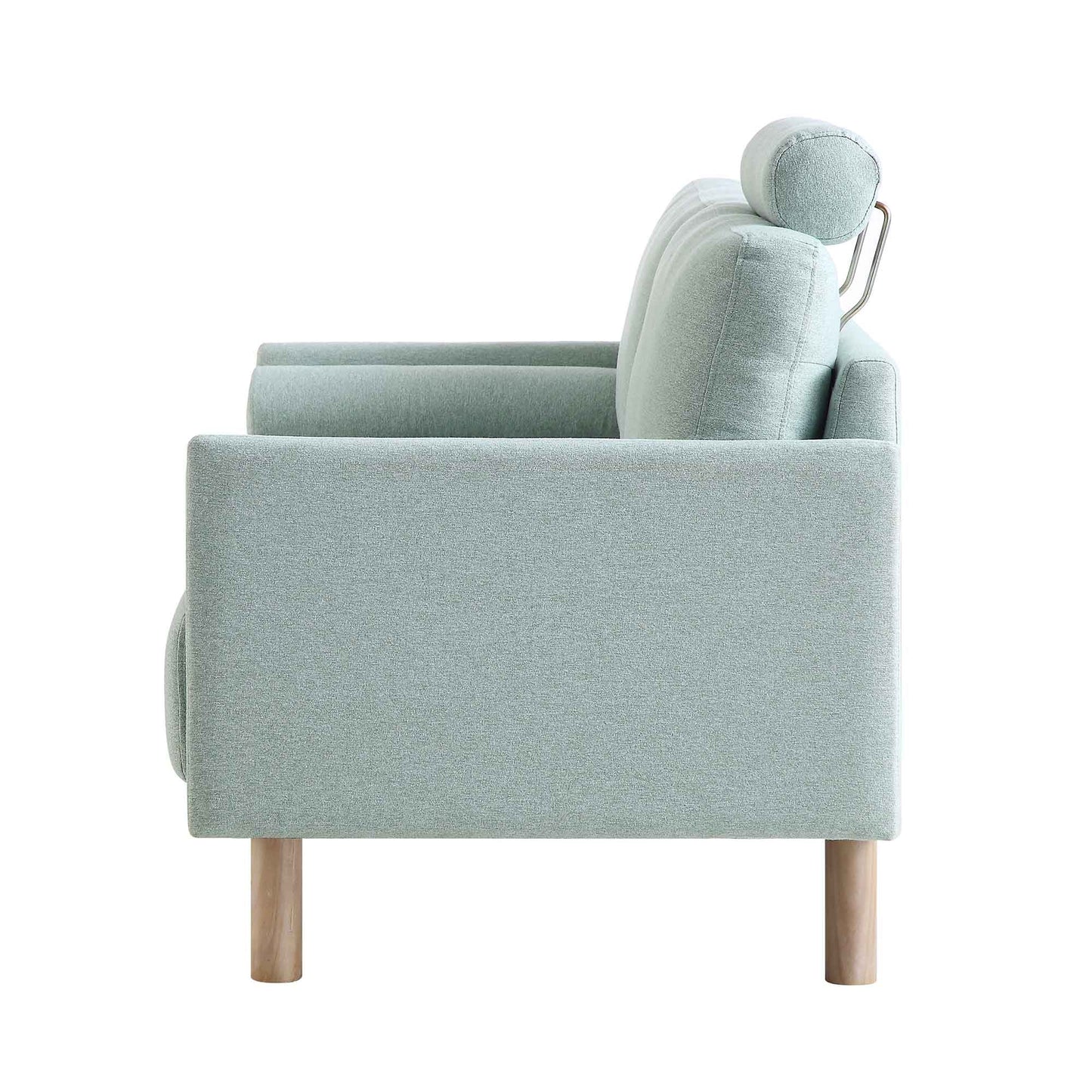 Sofa Sage Green Fabric, 2-Seater Design