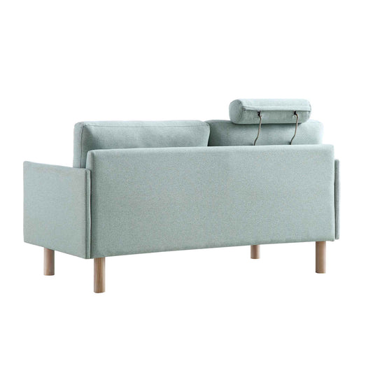 Sofa Sage Green Fabric, 2-Seater Design