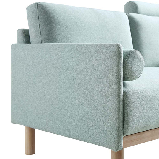 Sofa Sage Green Fabric, 2-Seater Design