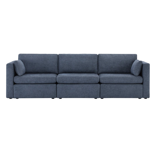 Modular 3-Seat Sofa with Customizable Configuration