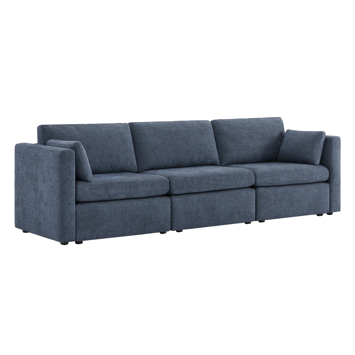 Modular 3-Seat Sofa with Customizable Configuration