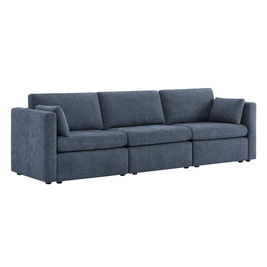 Modular 3-Seat Sofa with Customizable Configuration