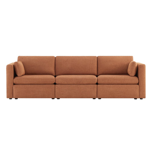 Modular 3-Seat Sofa with Customizable Configuration