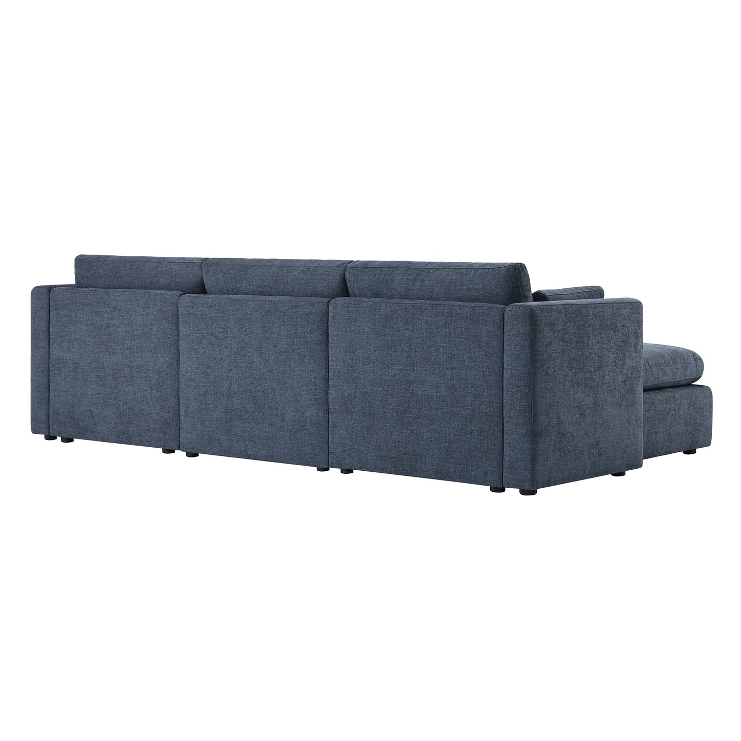Modular 4-Seat Sofa Chaise with Storage Ottoman