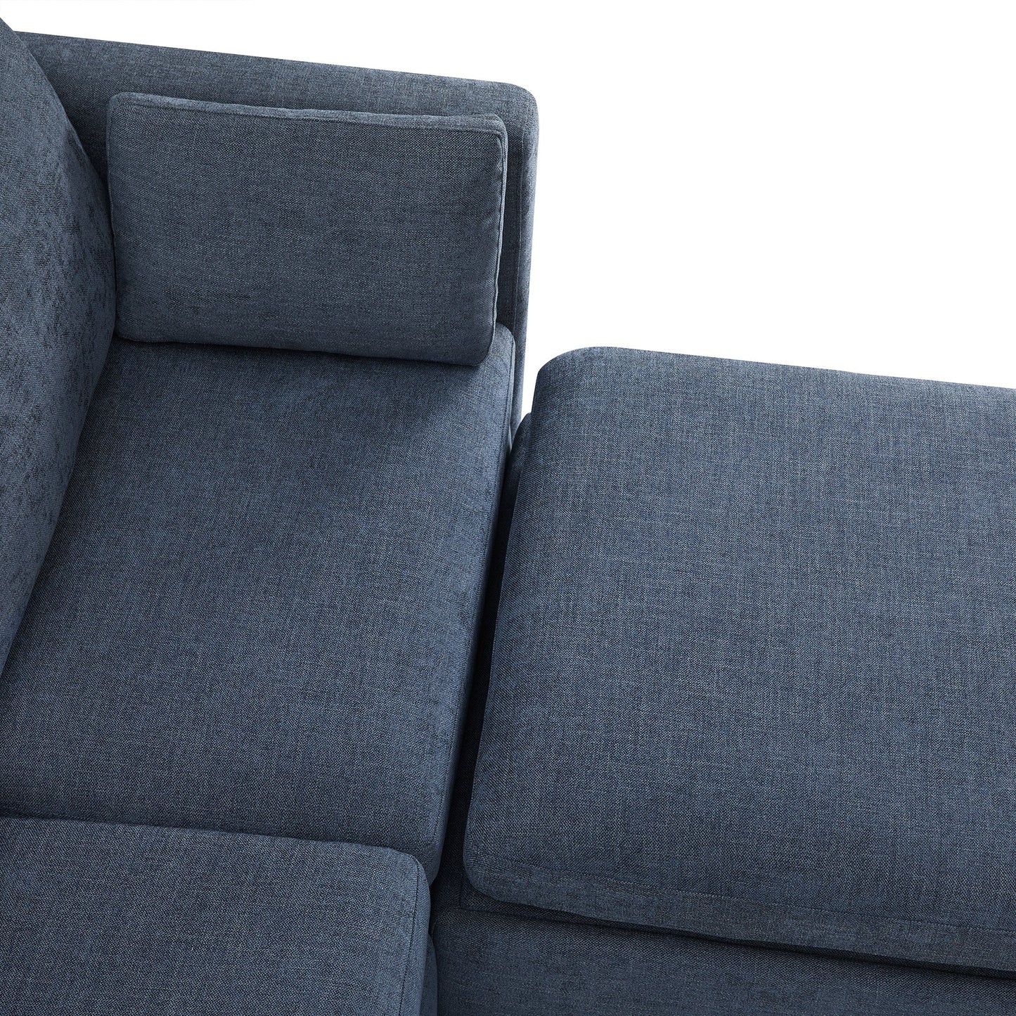 Modular Sofa Chaise in Grey with Storage Ottomans