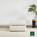 Storage Ottoman with Tufted Top Design