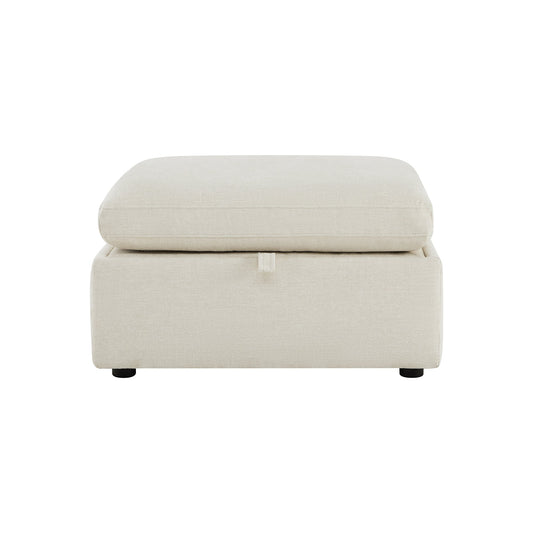 Storage Ottoman with Tufted Top Design