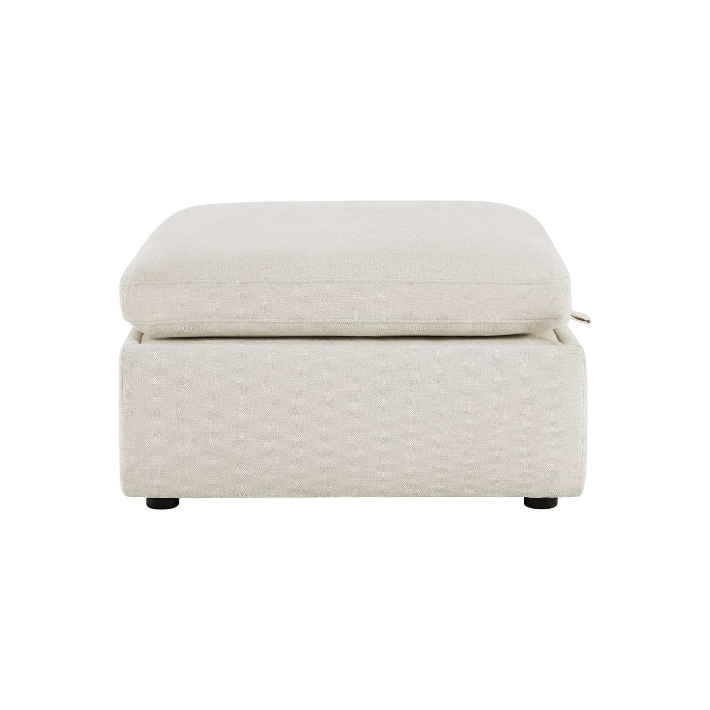 Storage Ottoman with Tufted Top Design