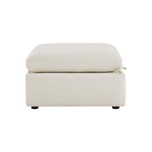 Storage Ottoman with Tufted Top Design
