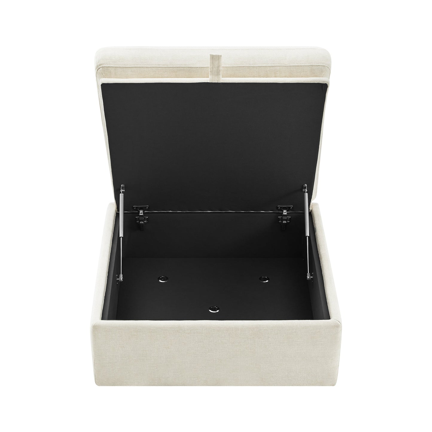Storage Ottoman with Tufted Top Design
