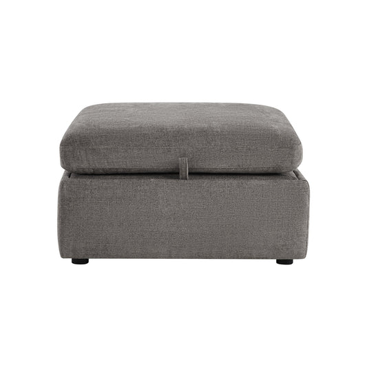 Storage Ottoman with Tufted Top Design