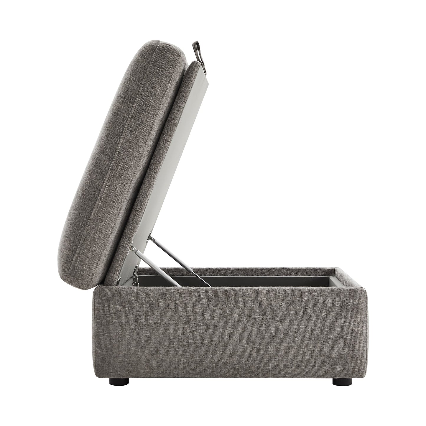 Storage Ottoman with Tufted Top Design