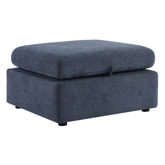 Storage Ottoman with Tufted Top Design