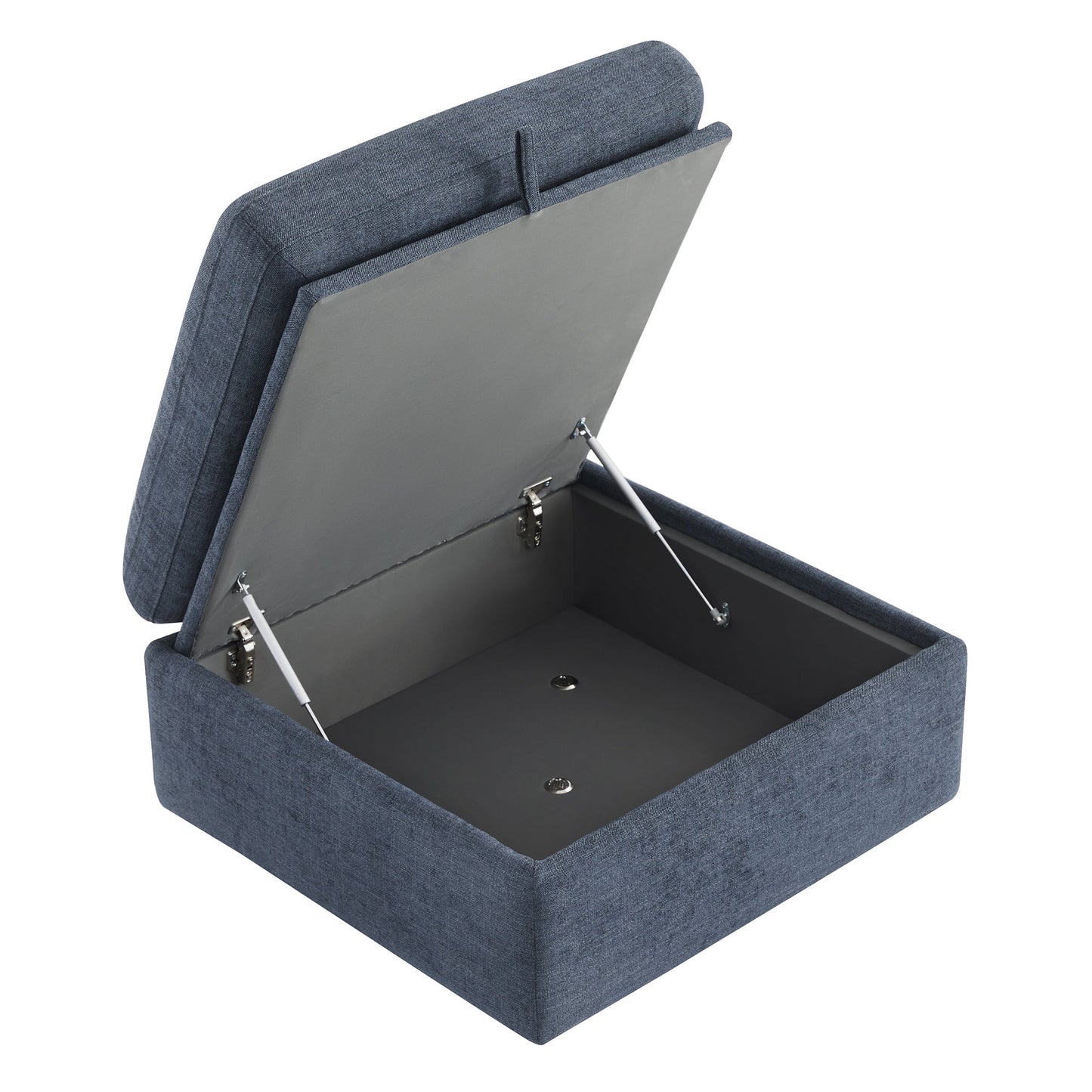 Storage Ottoman with Tufted Top Design