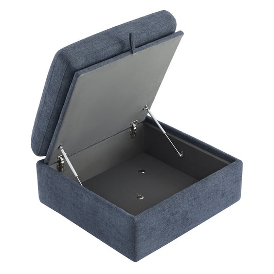 Storage Ottoman with Tufted Top Design