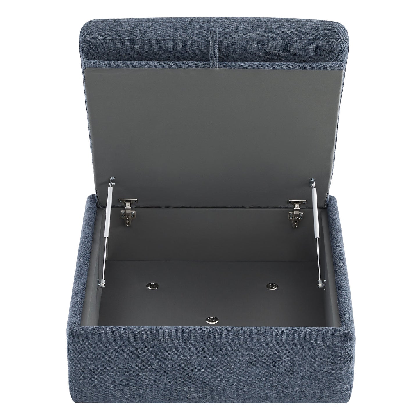 Storage Ottoman with Tufted Top Design