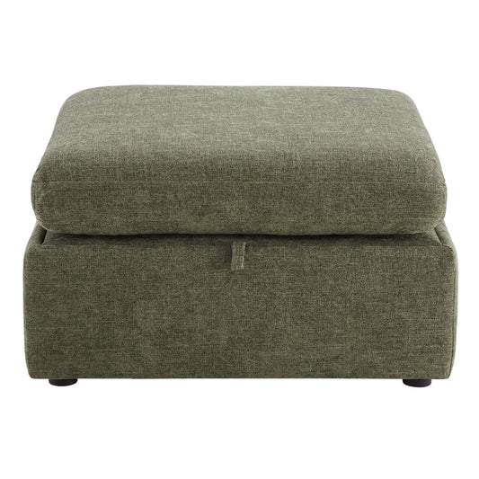 Storage Ottoman with Tufted Top Design