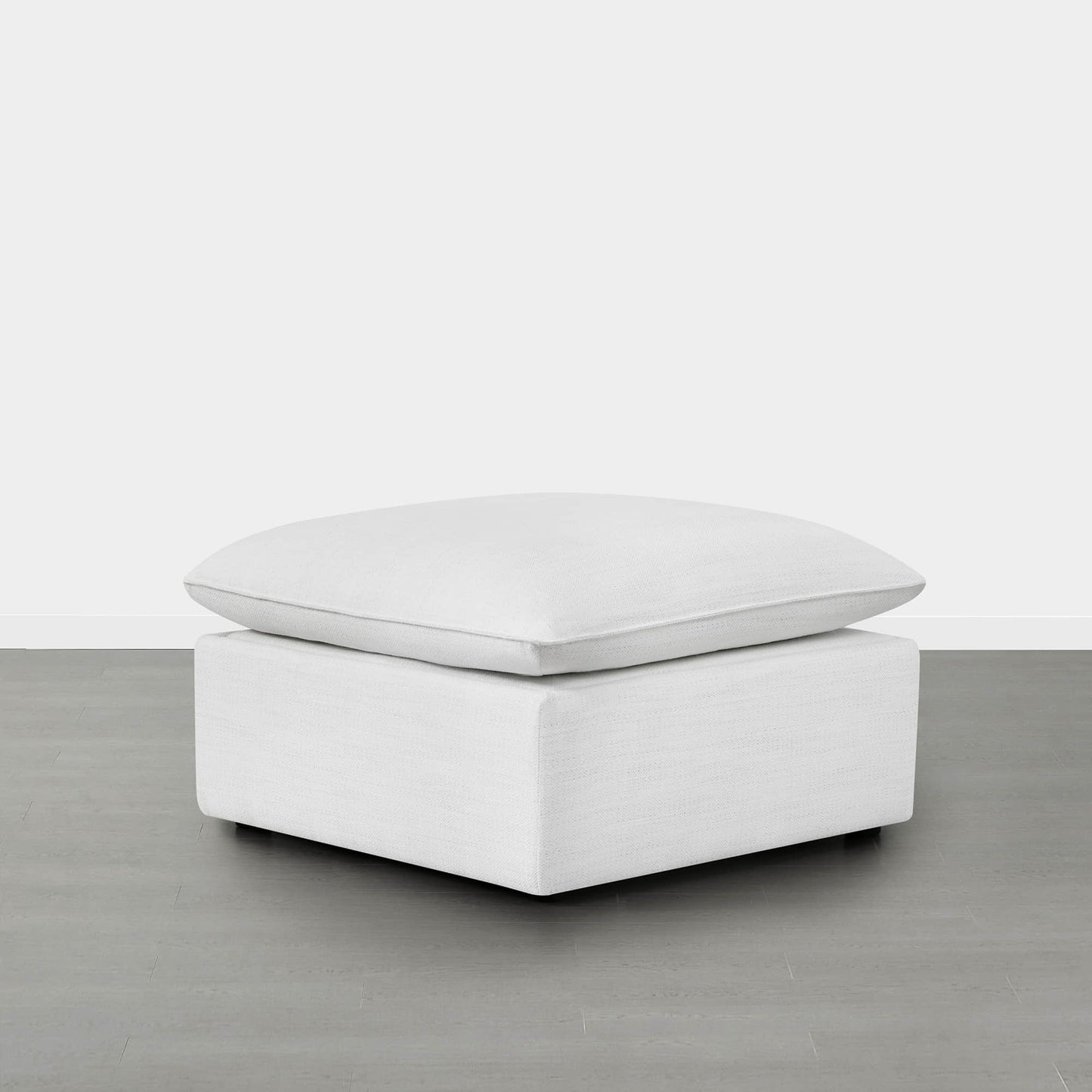 Storage Ottoman with Tufted Top in Soft Fabric