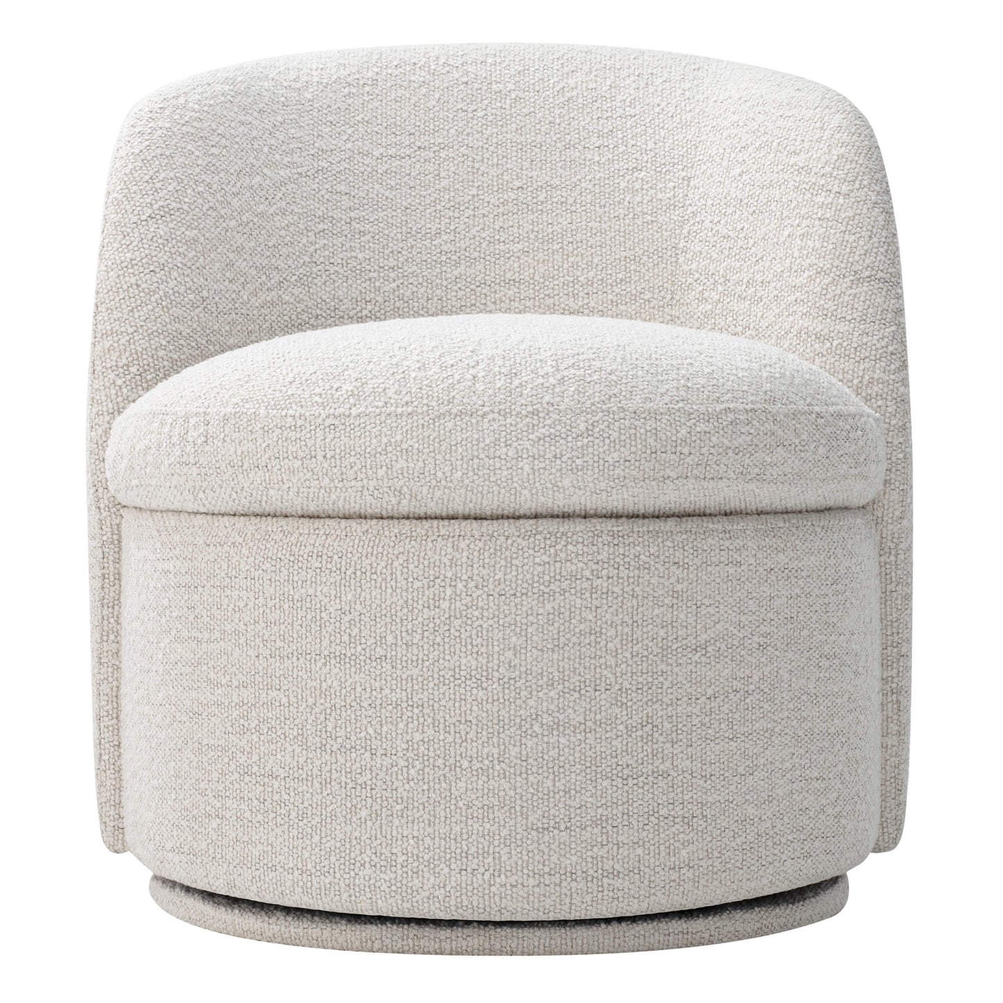 Swivel Accent Chair in Boucle Fabric